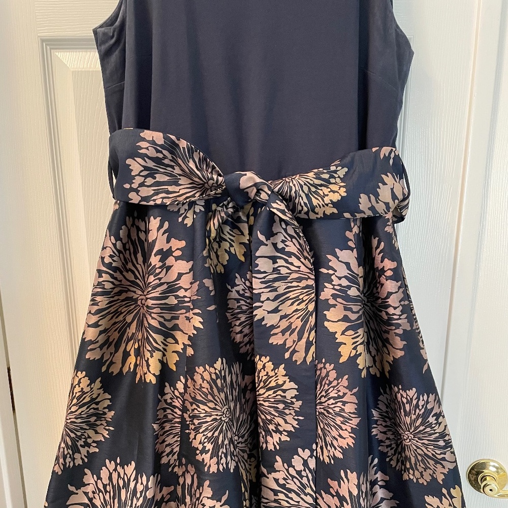Indigo blue custom eShakti mother of the bride dress